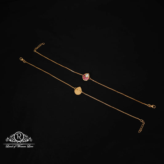 Silver Kundan Anklets-RCP094