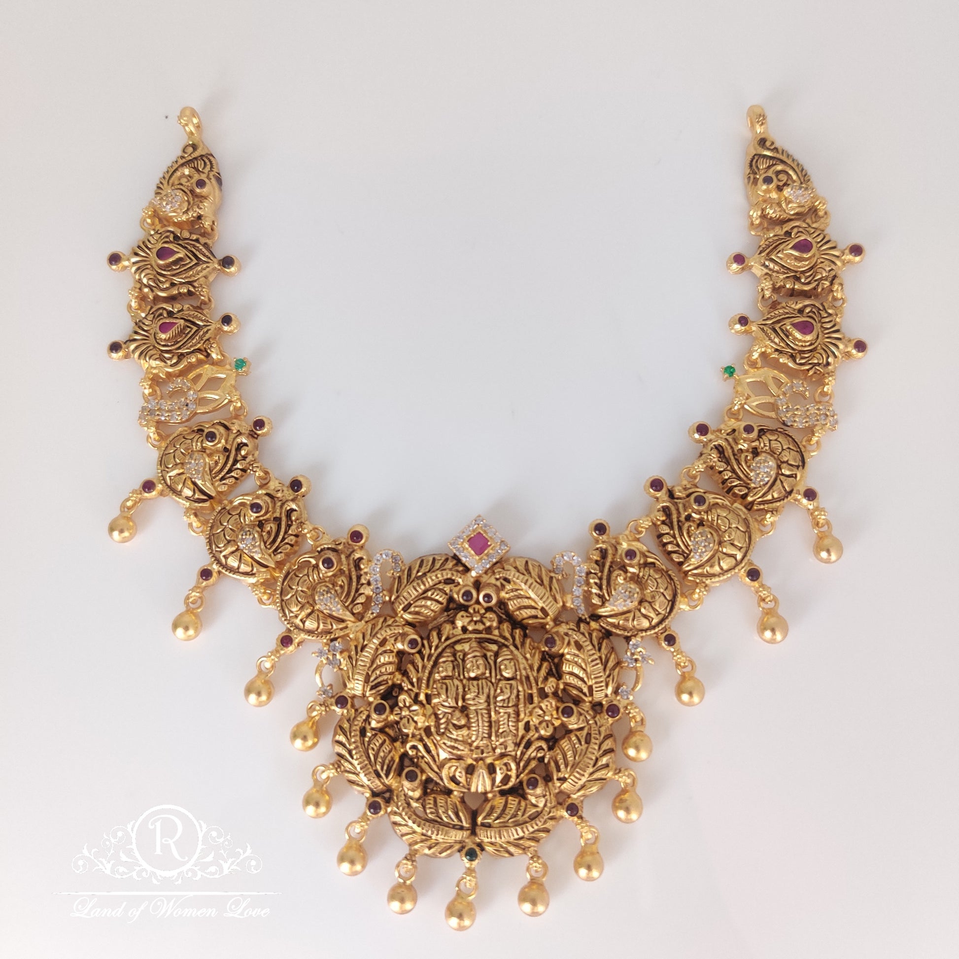 necklace ram parivar design silver necklace-rcm912 92.5 silver ramala jewelry / ramala collections