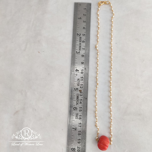 92.5 Silver Jewelry Coral carin style necklace RCHK0016