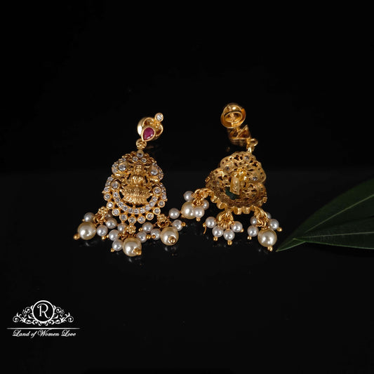Lakshmi Devi design Silver Earrings-RCM991