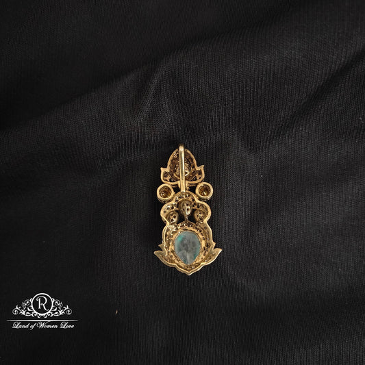 92.5 Silver Simple and cute Victorian pendant -RCP128