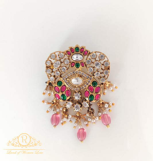 pendant kundans silver pendant-rc85-105cp08 92.5 silver ramala jewelry / ramala collections