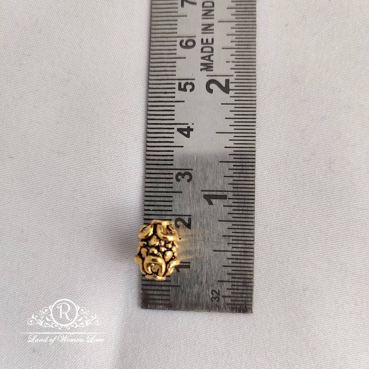 Silver base gold polish nakshi ball :RCP002