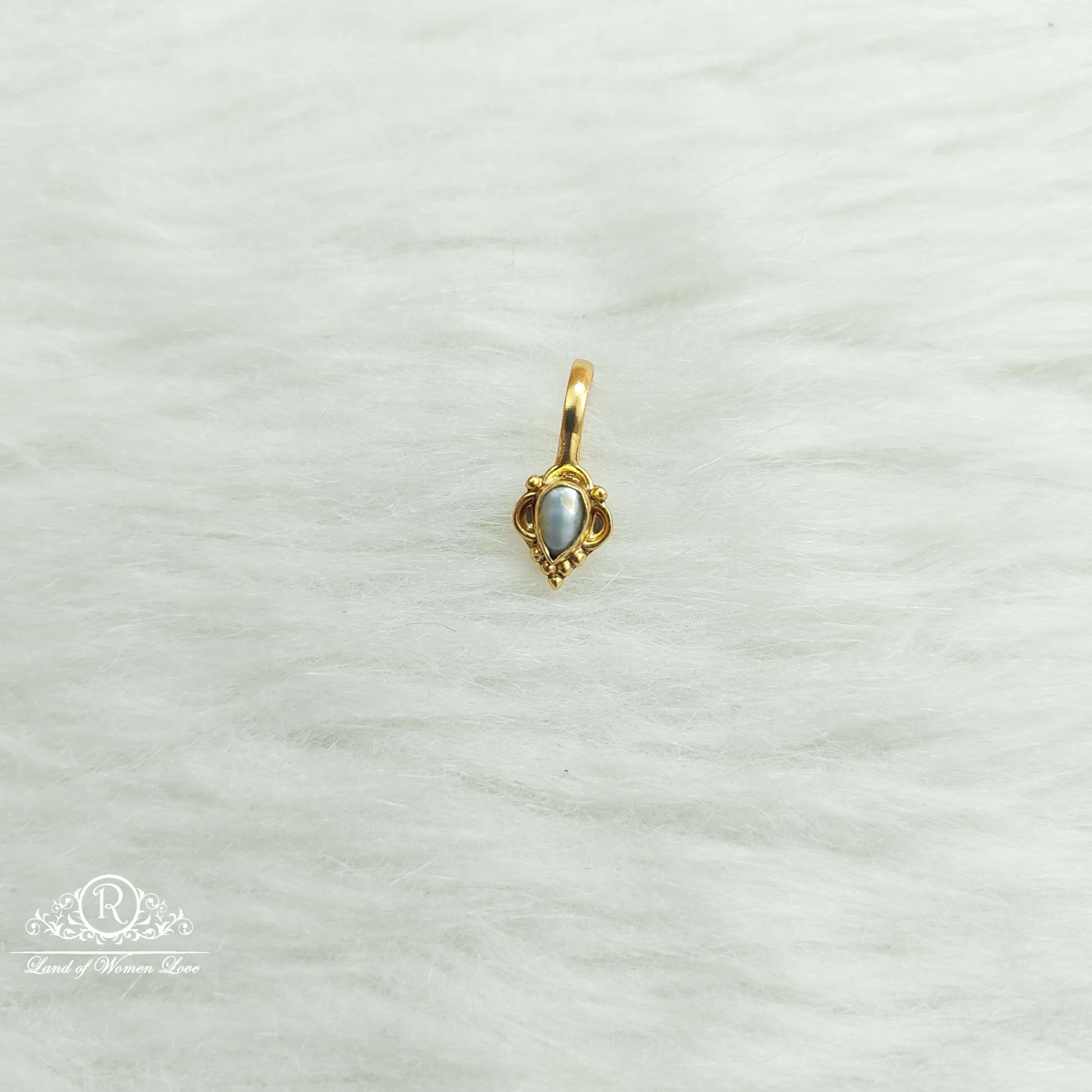 nose pin silver nose pins-sa511 pearl 92.5 silver ramala jewelry / ramala collections