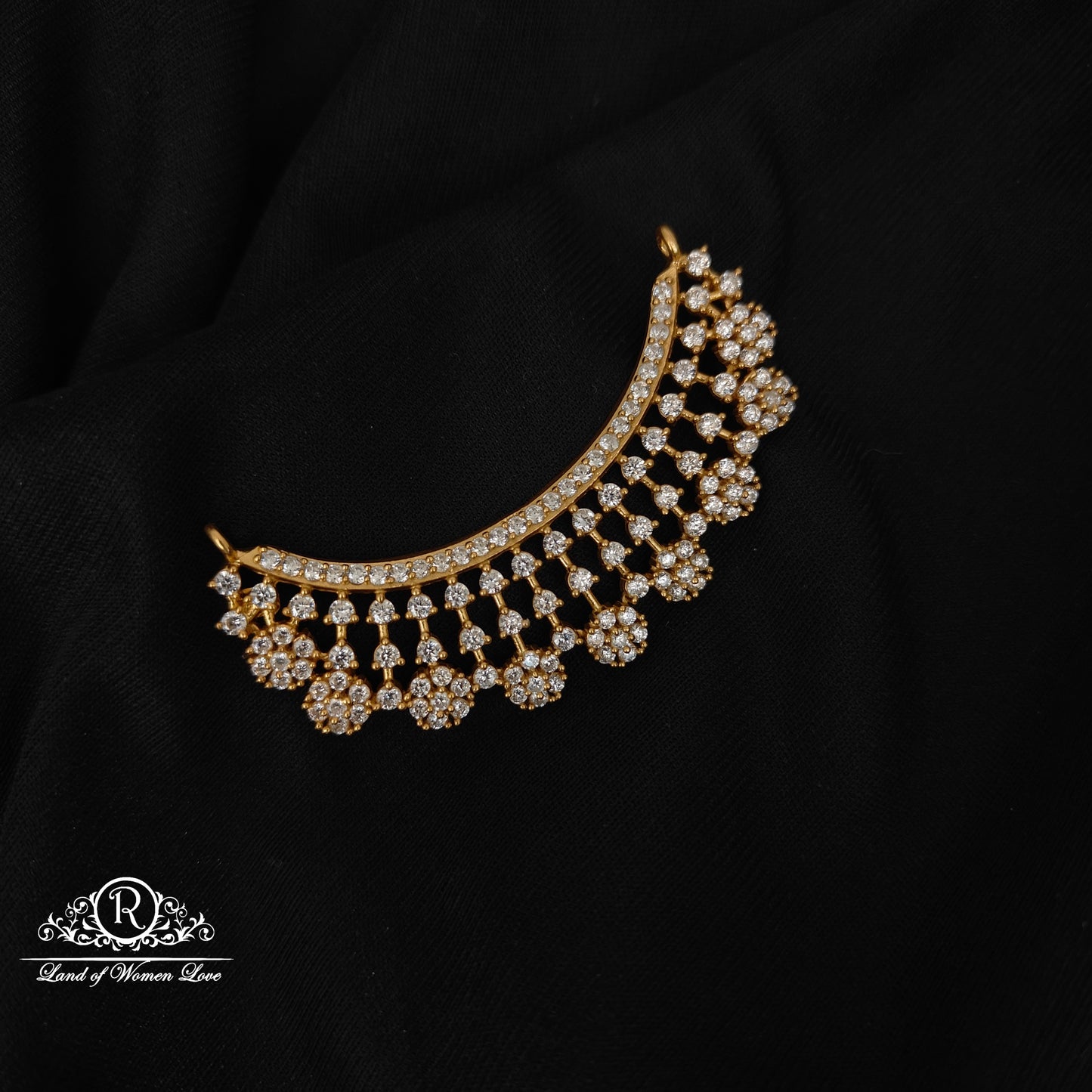 92.5 silver simple and cute cz- stones mala locket -rcm278 cz 92.5 silver ramala jewelry / ramala collections