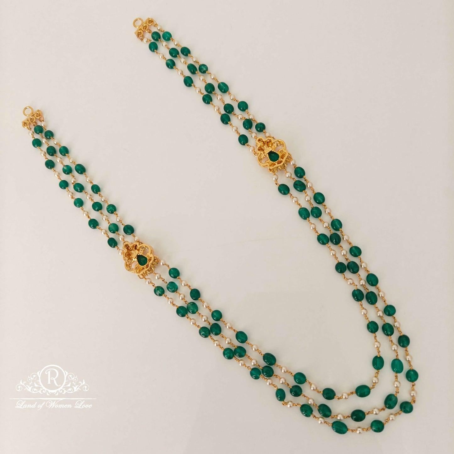 Original Swaraj ki pearls Side Lockets Beads Mala-RCAH07