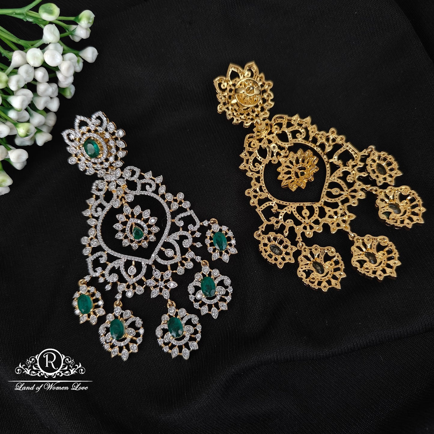 92.5 silver simple and Cute earrings - RCM1166