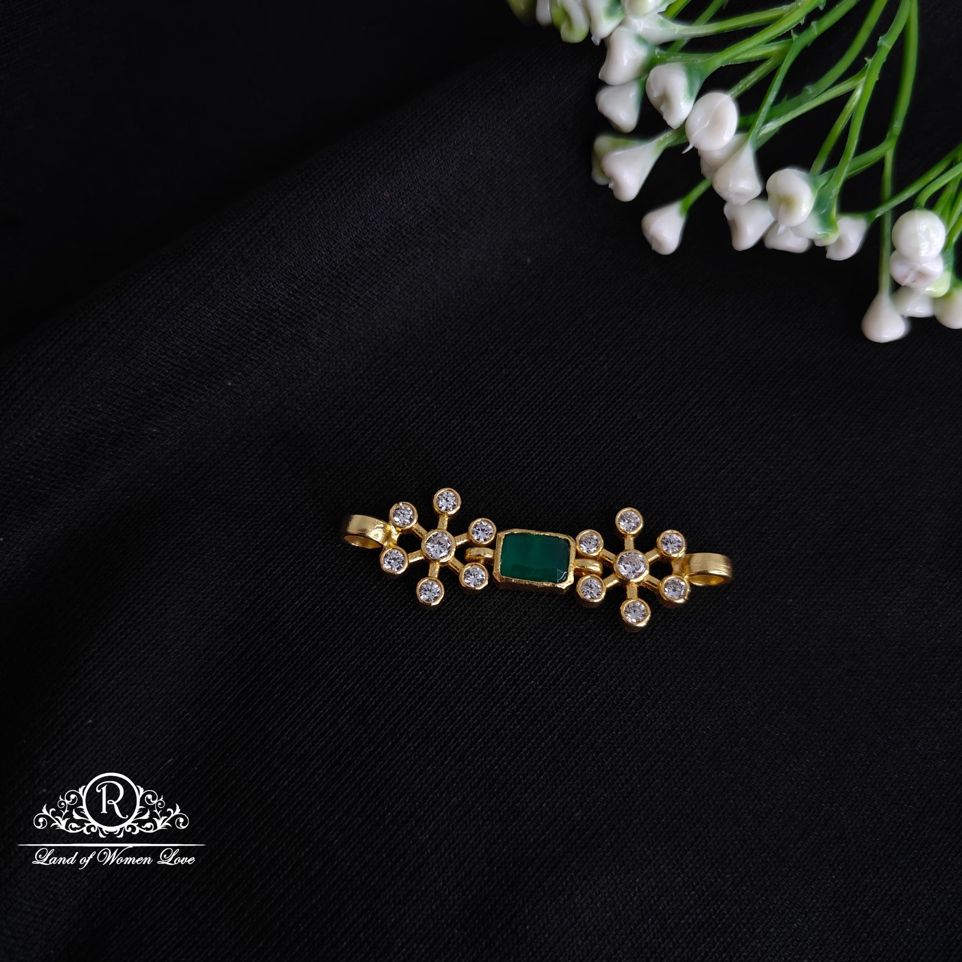 stud silver small mala locket -rcl43 ruby 92.5 silver ramala jewelry / ramala collections