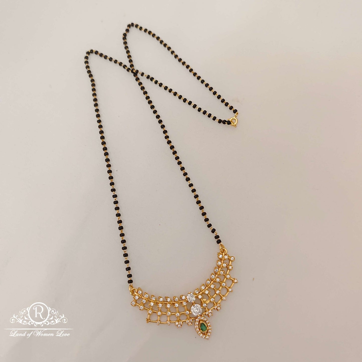 chain silver black beads chain -rcc040 92.5 silver ramala jewelry / ramala collections