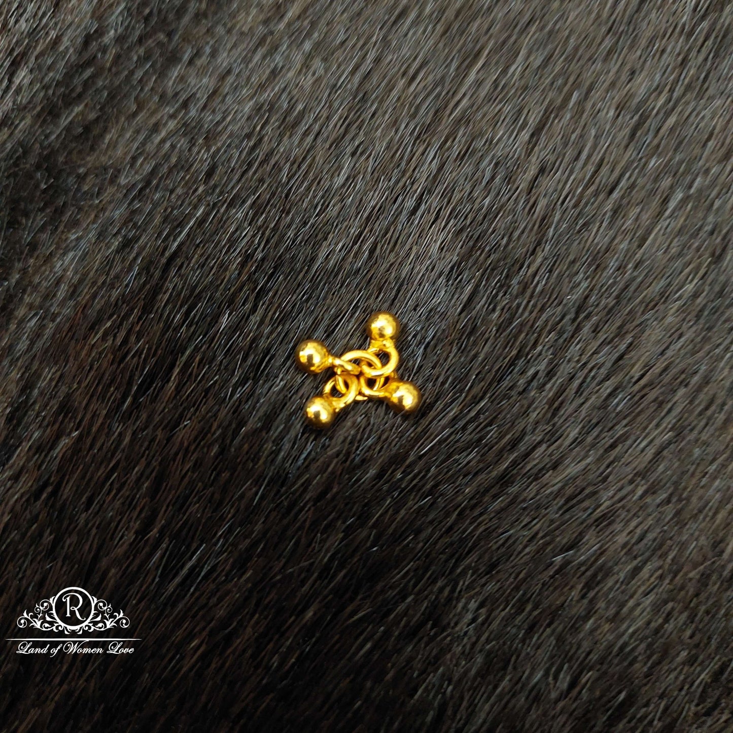 silver hanging gold balls design-jr95(single piece) 92.5 silver ramala jewelry / ramala collections