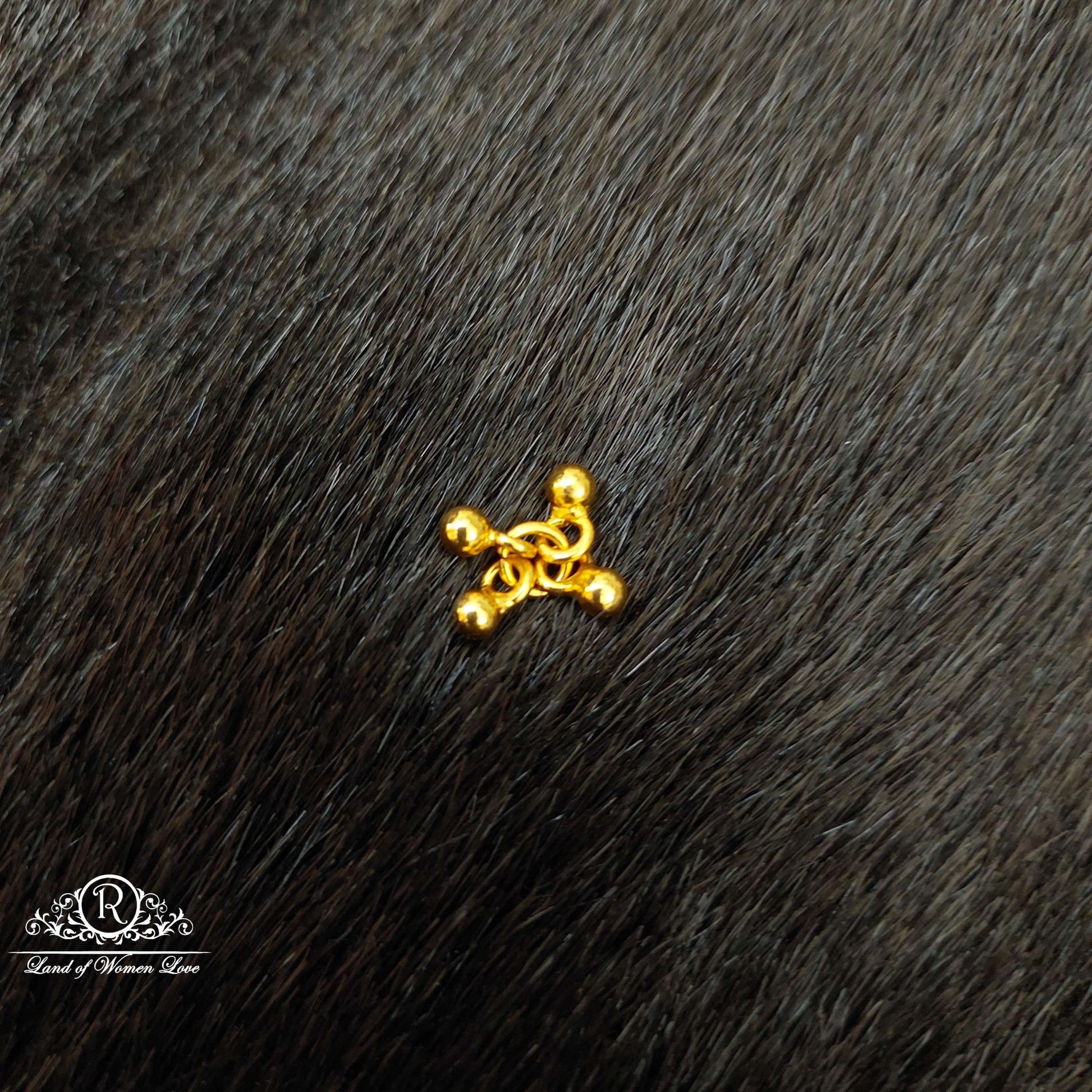 silver hanging gold balls design-jr95(single piece) 92.5 silver ramala jewelry / ramala collections