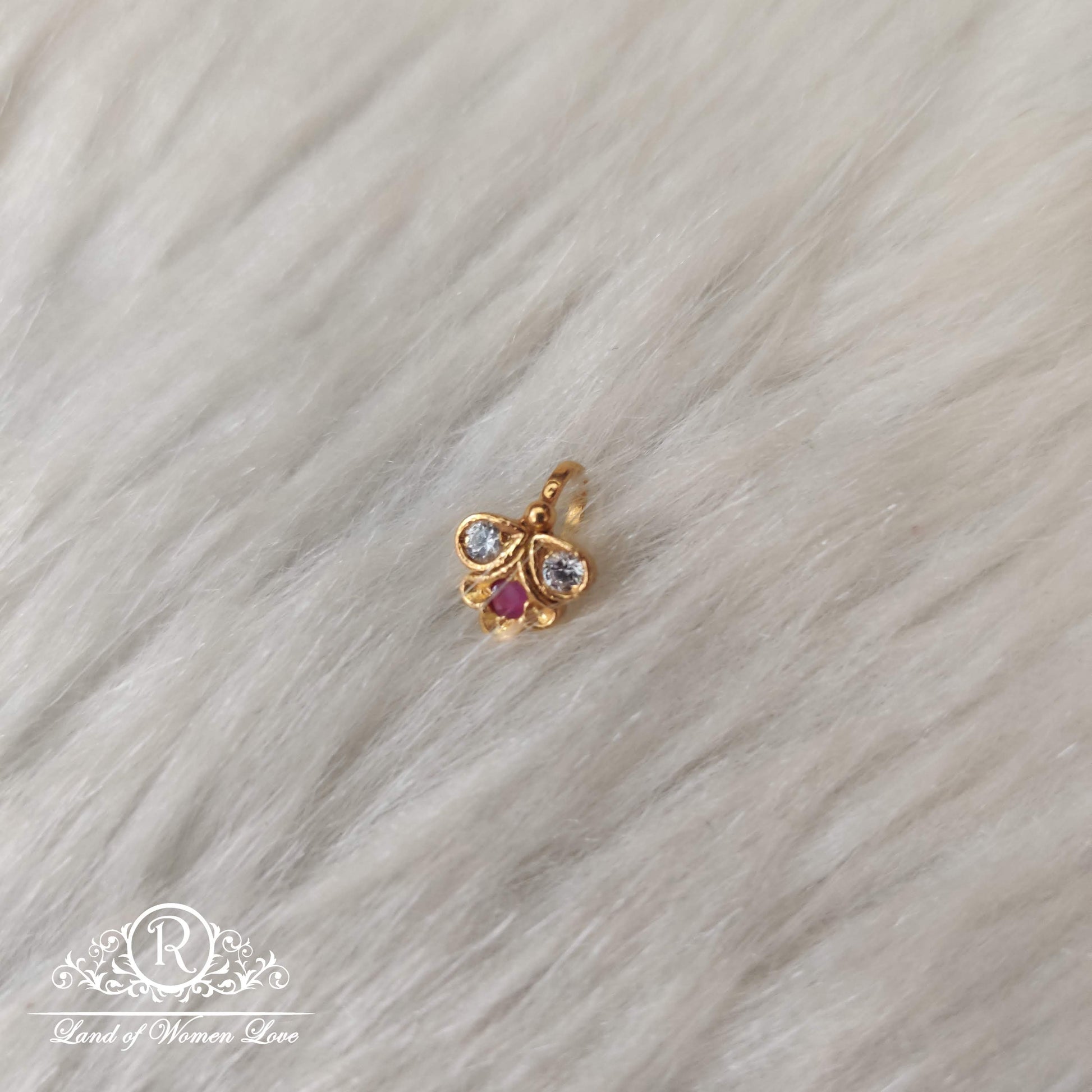 silver nose pins-ra64 92.5 silver ramala jewelry / ramala collections