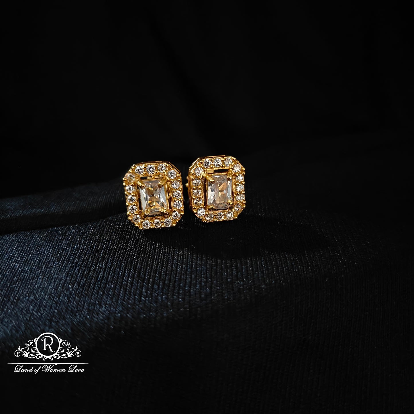 earrings silver squre model earrings -rcm377 92.5 silver ramala jewelry / ramala collections