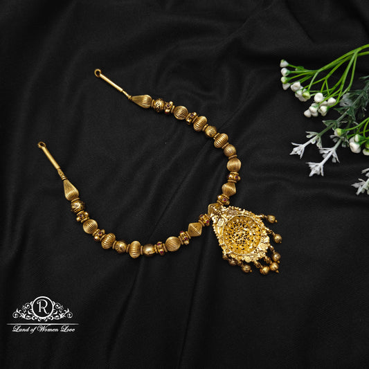 92.5 Silver Nakshi Balls Necklace-RCDS071