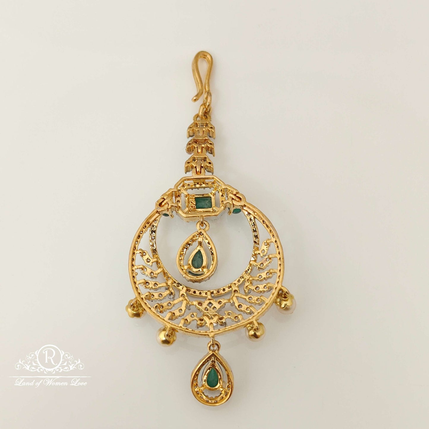 Silver Diamond Replica Design CZ-Stones Tikkas-RCCP38