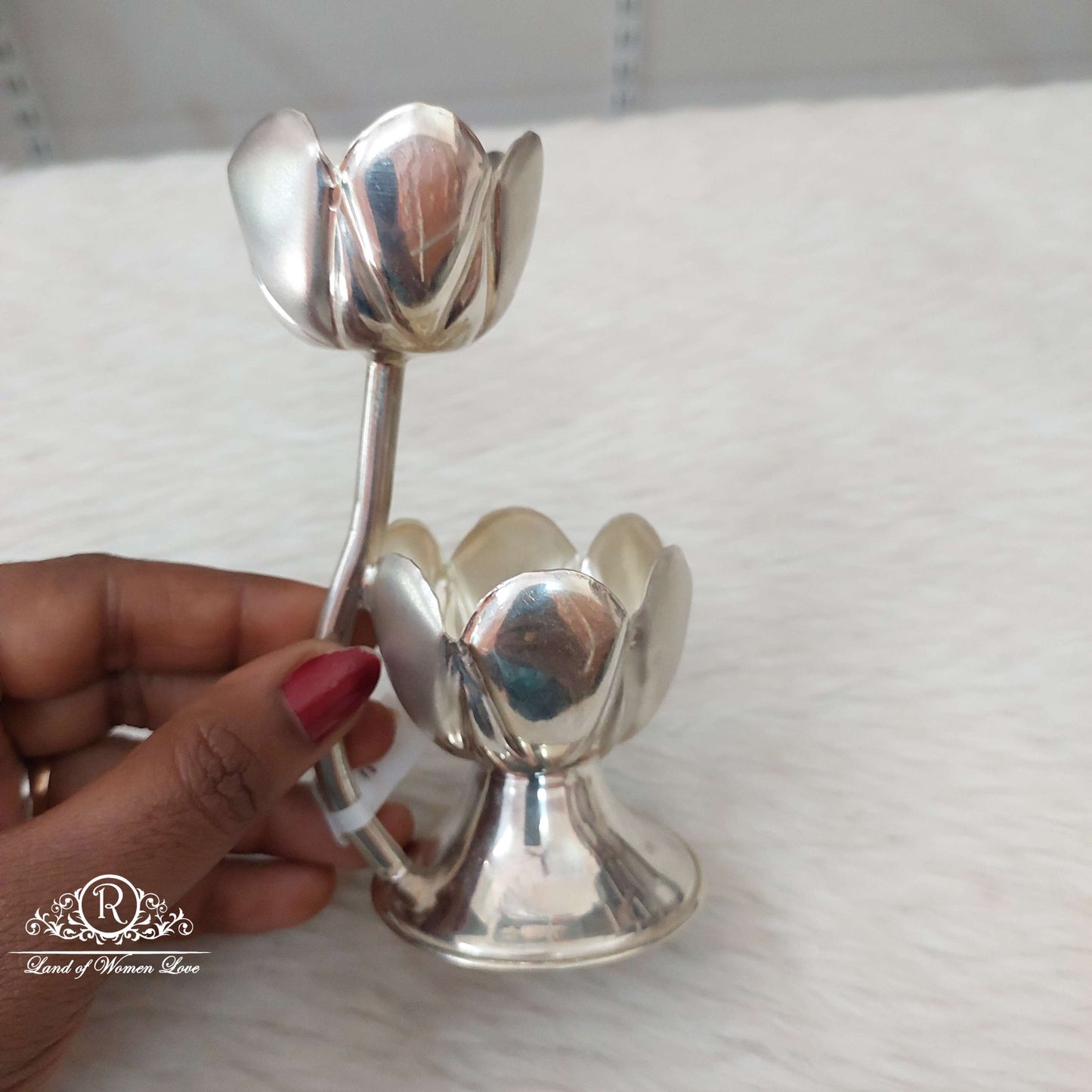 Silver Flower Stand-S9475