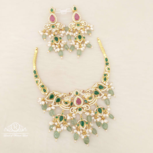 earrings silver guttapusalu earrings with necklace-m204m205 92.5 silver ramala jewelry / ramala collections