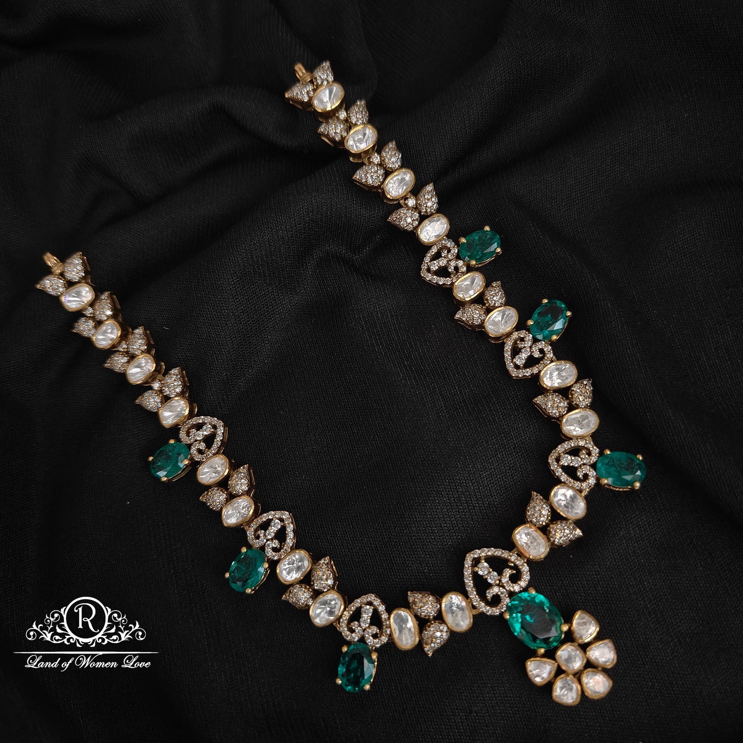 earrings silver moissanite necklace -rcrs21 moissanite 92.5 silver ramala jewelry / ramala collections