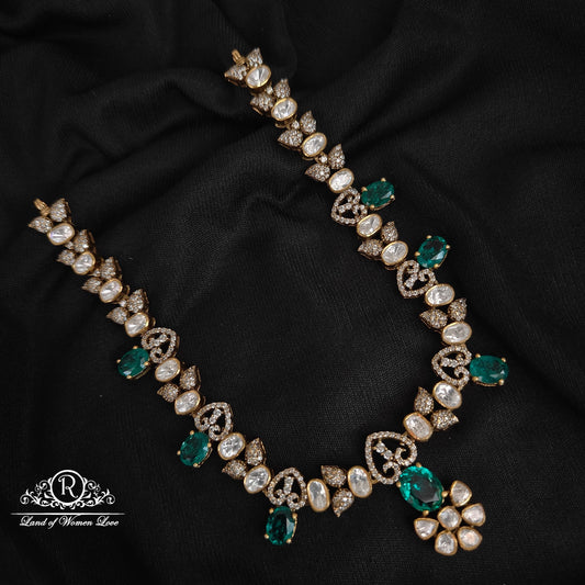 earrings silver moissanite necklace -rcrs21 moissanite 92.5 silver ramala jewelry / ramala collections