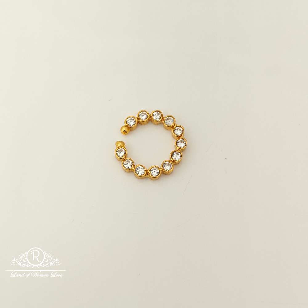 nose pin silver white stones design nose pin-rc87-60p24 92.5 silver ramala jewelry / ramala collections