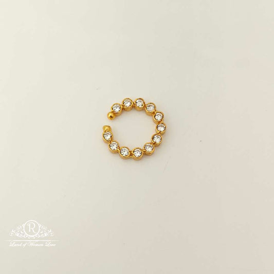 nose pin silver white stones design nose pin-rc87-60p24 92.5 silver ramala jewelry / ramala collections