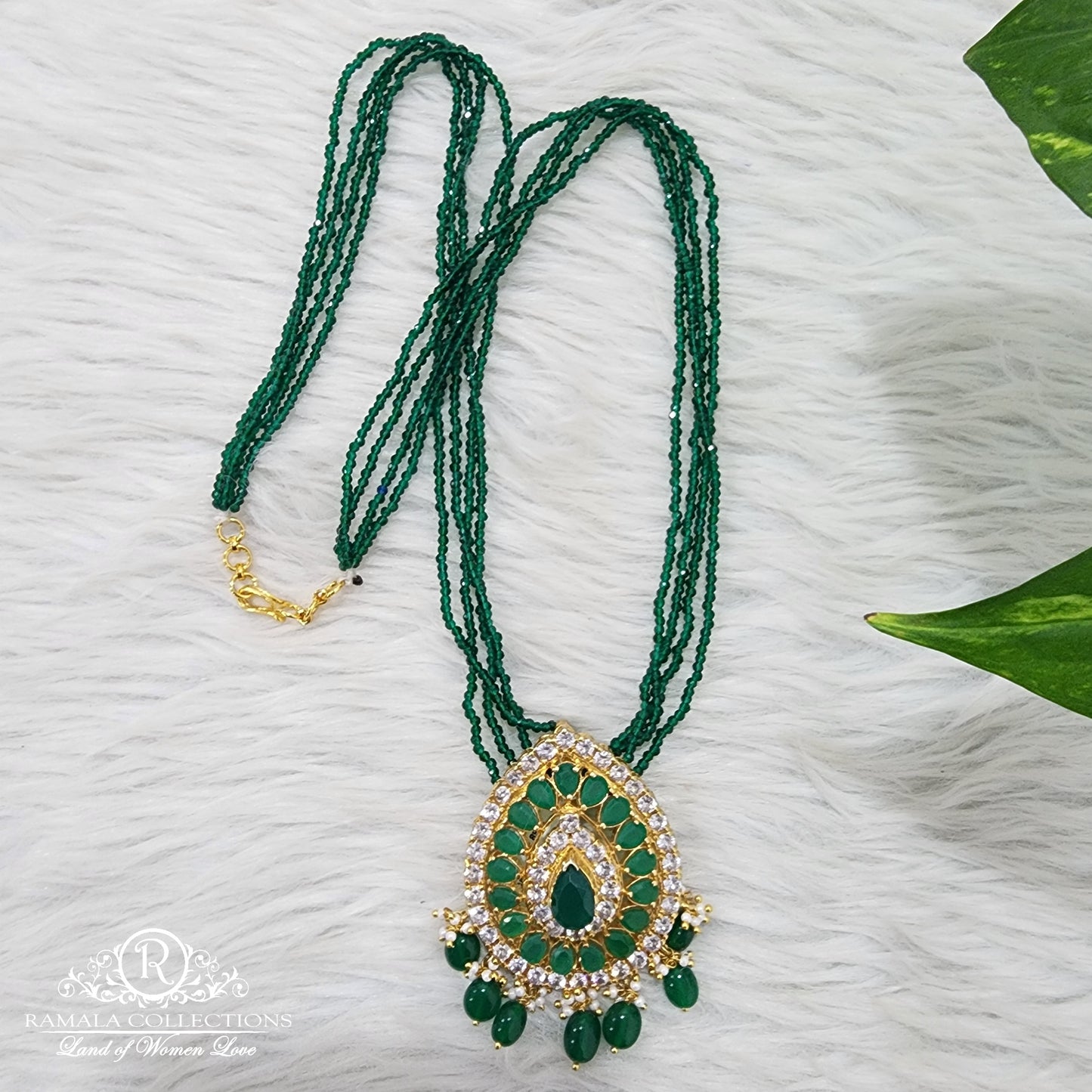 Green colour Cristal Beads-H034-1