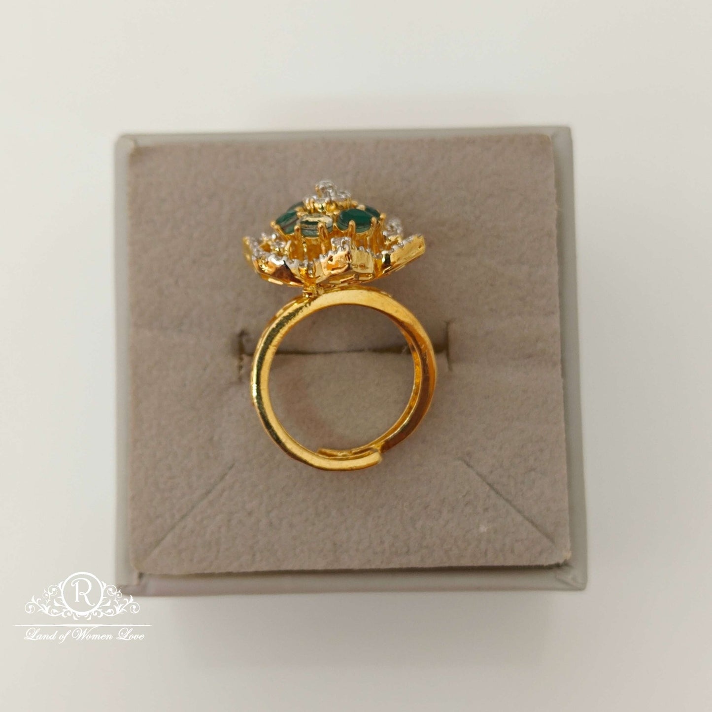 Silver Diamond Replica Design CZ-Stones Finger Ring-RCCP106