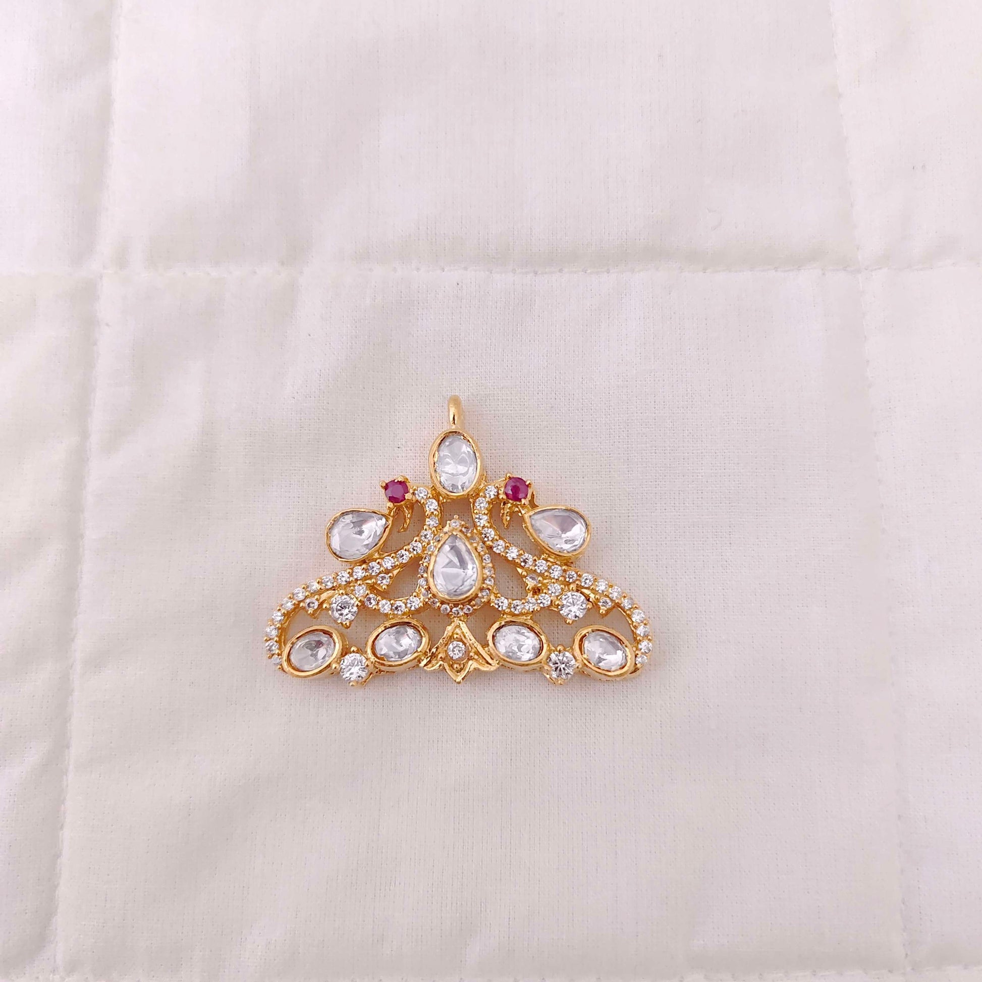 silver cz- gold polish side lockets -rcd193 cz 92.5 silver ramala jewelry / ramala collections