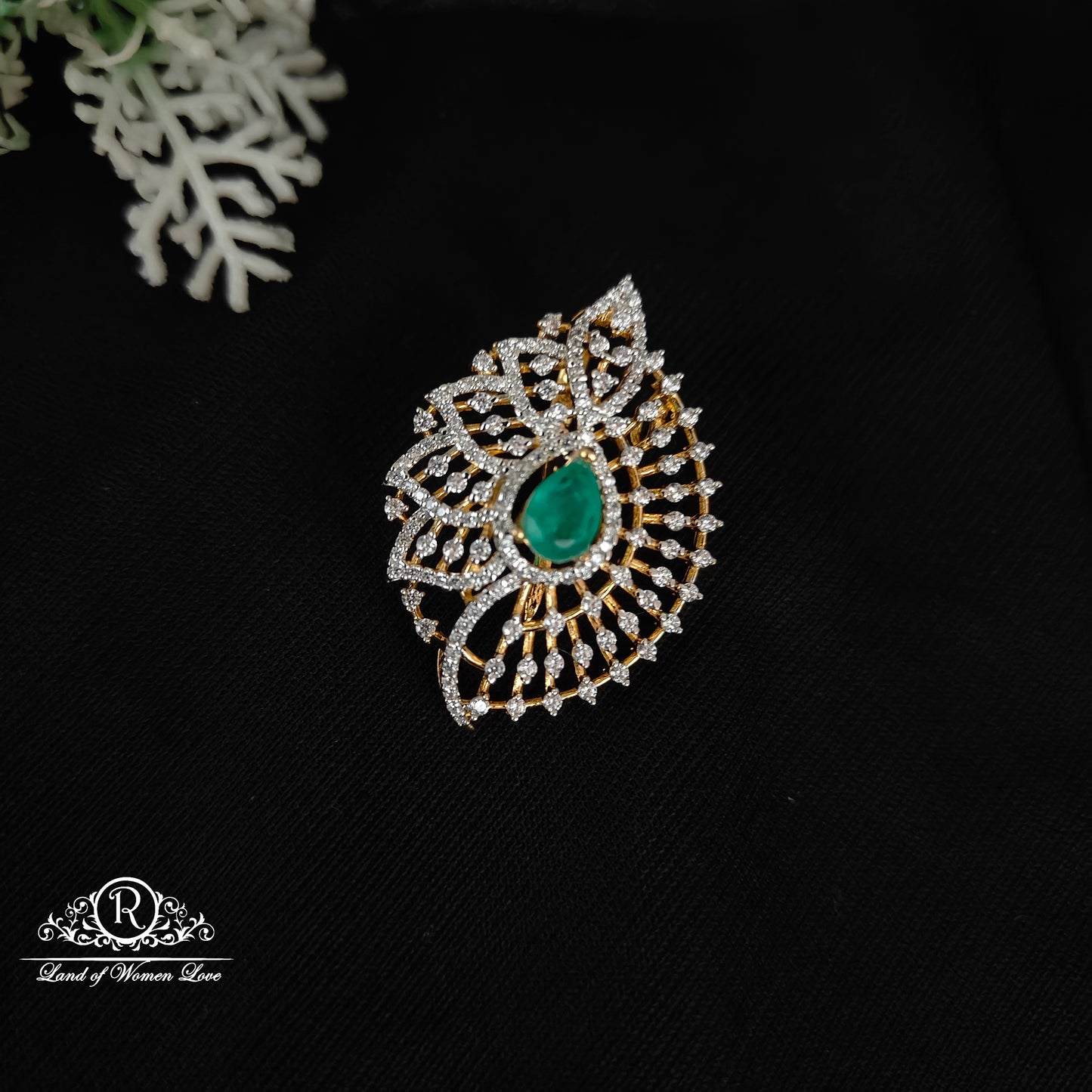 Silver CZ- stone earrings-RCDS411