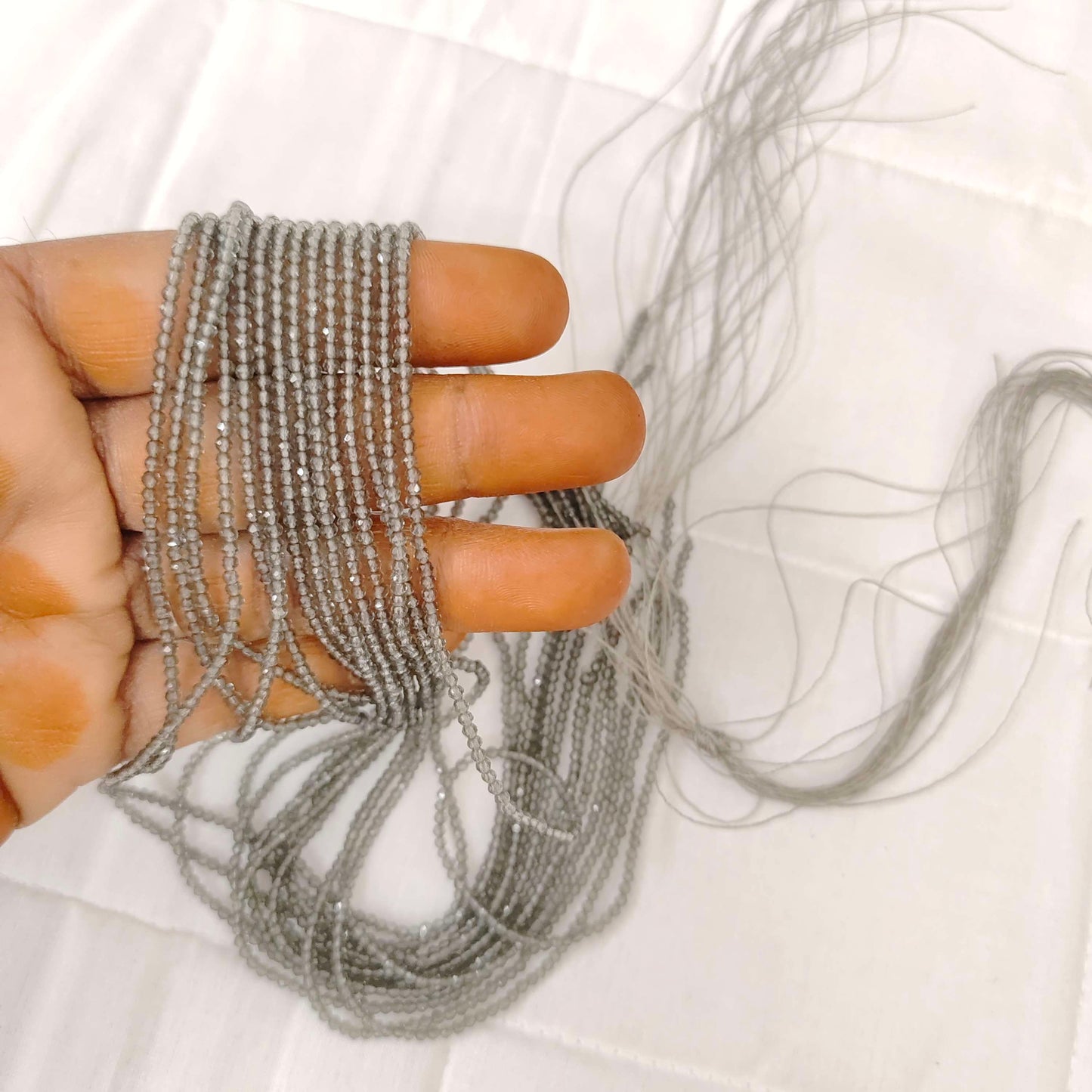 Silver Lined Black Diamond Beads-RCMB26