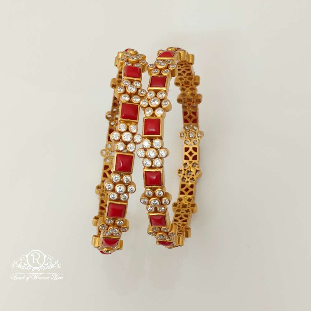 bangle silver coral design bangles-rccp22 coral 92.5 silver ramala jewelry / ramala collections