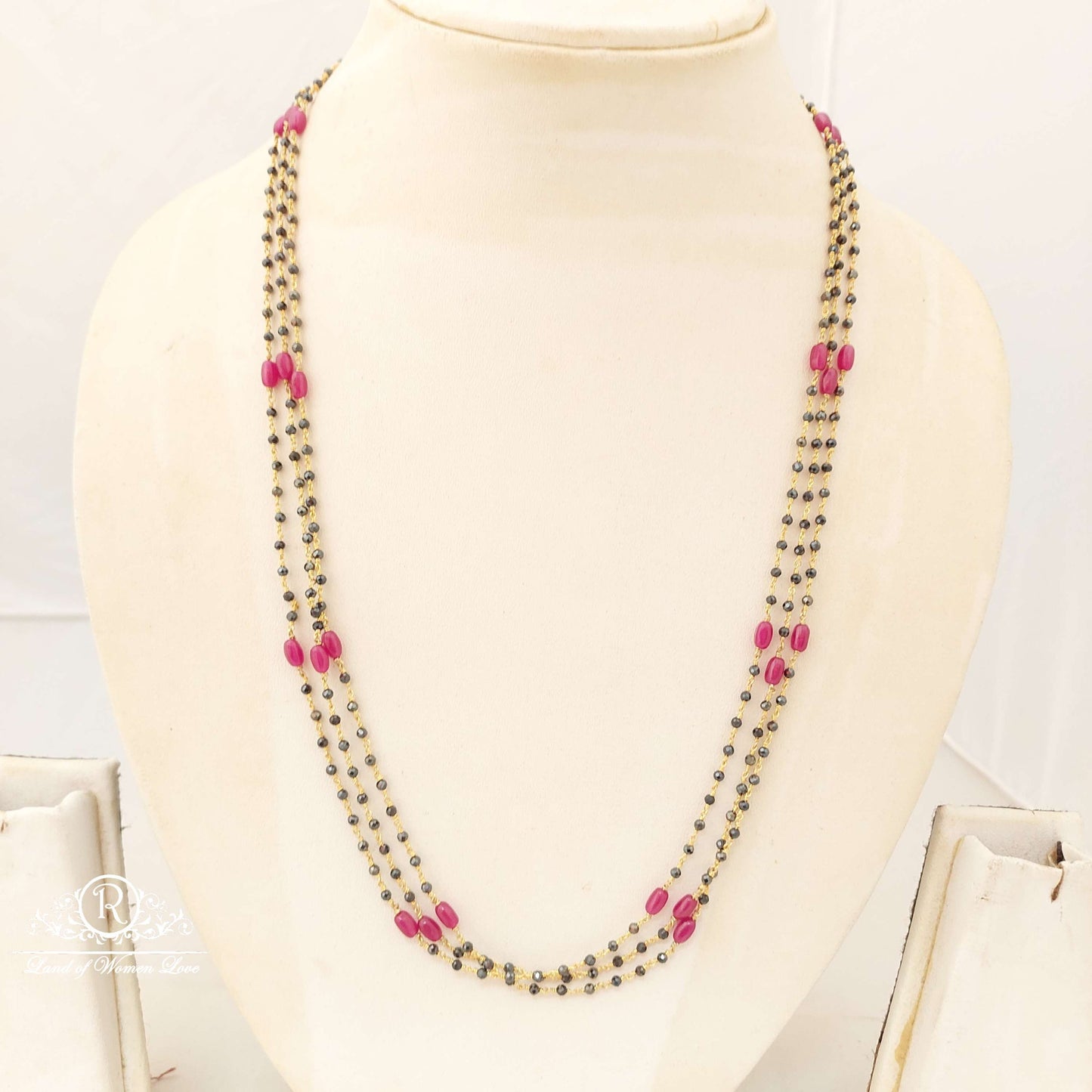 silver cristal black beads-h076 92.5 silver ramala jewelry / ramala collections