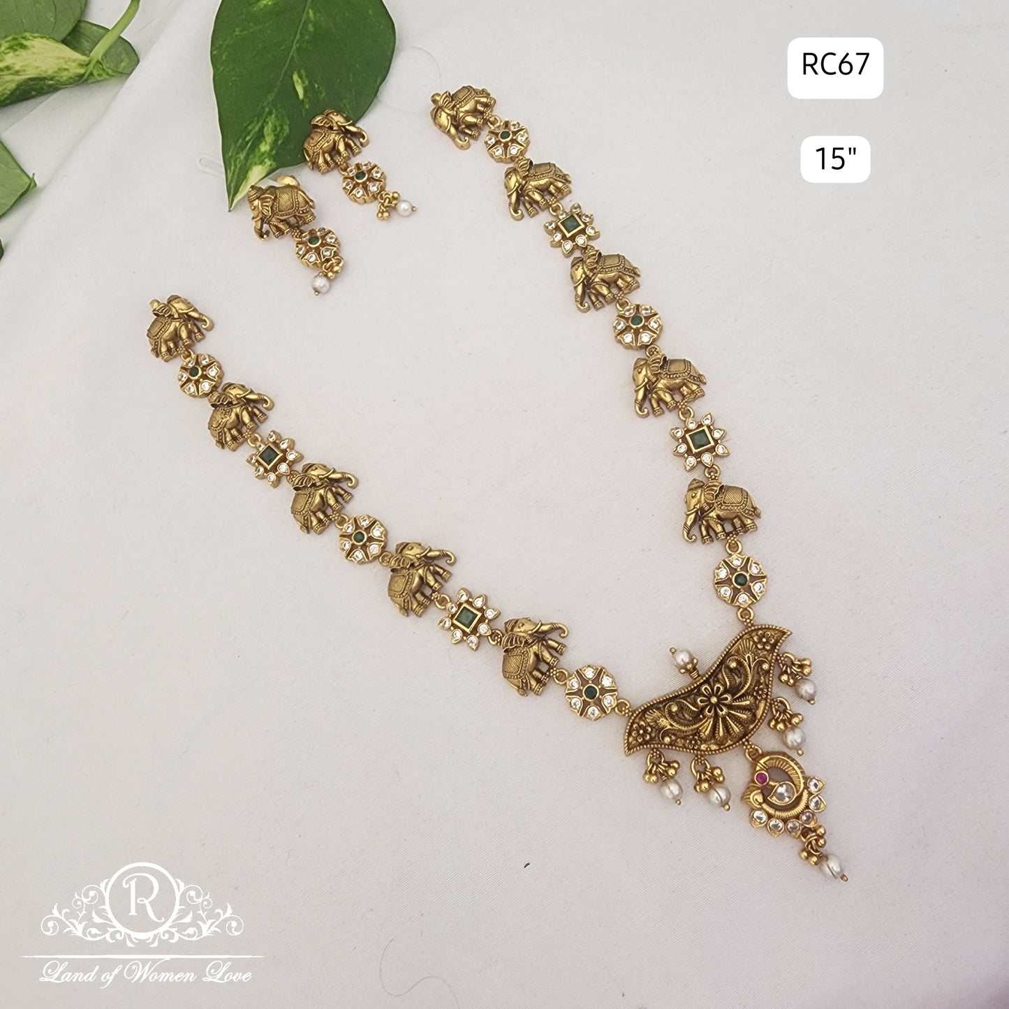 necklace silver elephant necklace -rcgh019 92.5 silver ramala jewelry / ramala collections