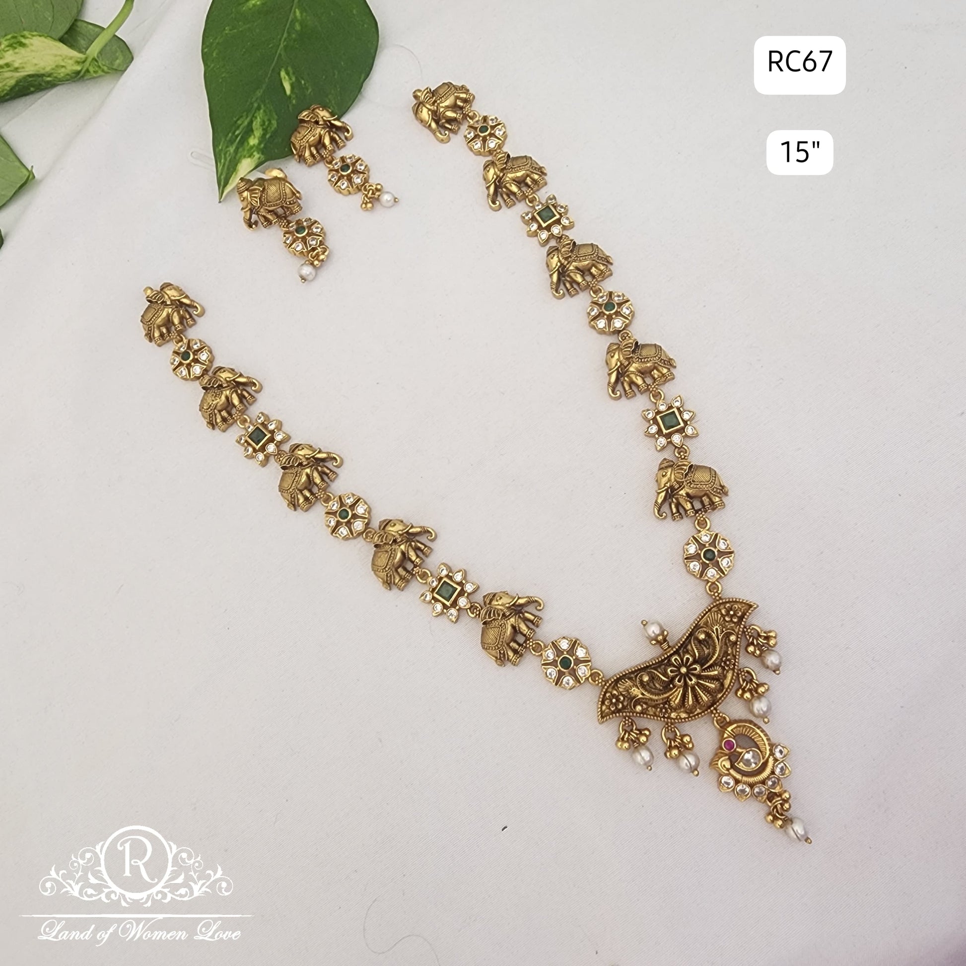 necklace silver elephant necklace -rcgh019 92.5 silver ramala jewelry / ramala collections