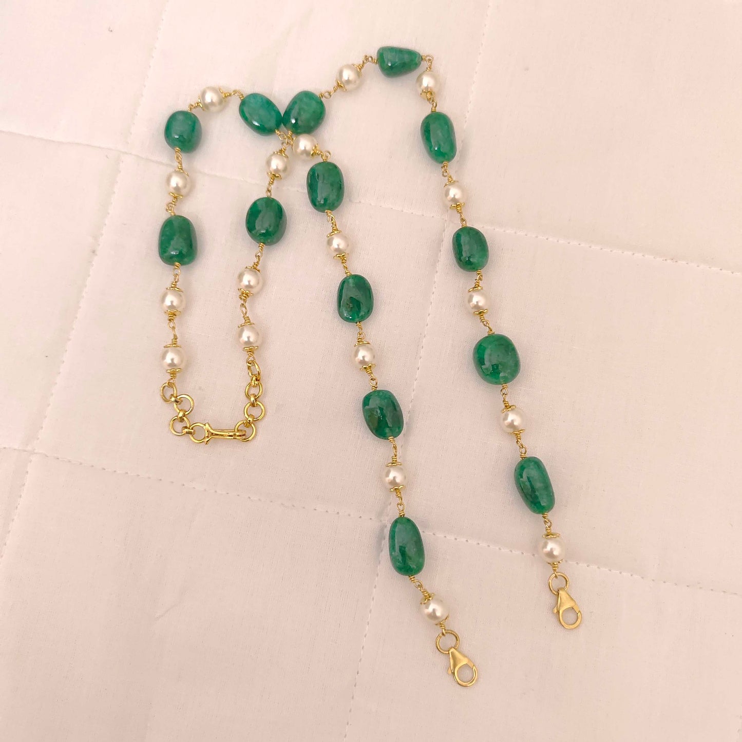 Silver Pearls Beads Chain-RCH189