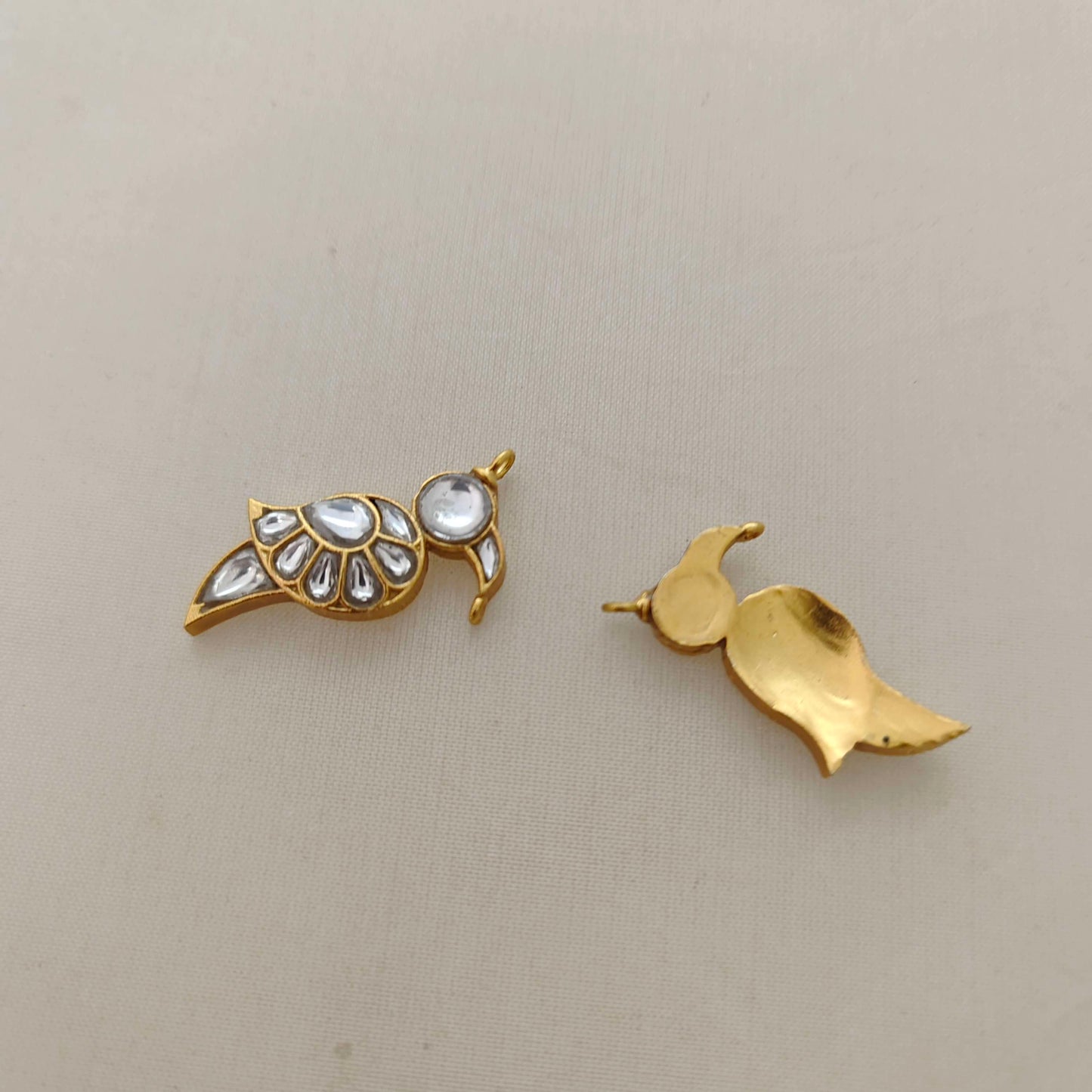 Silver kundan bird pendant -RCD259