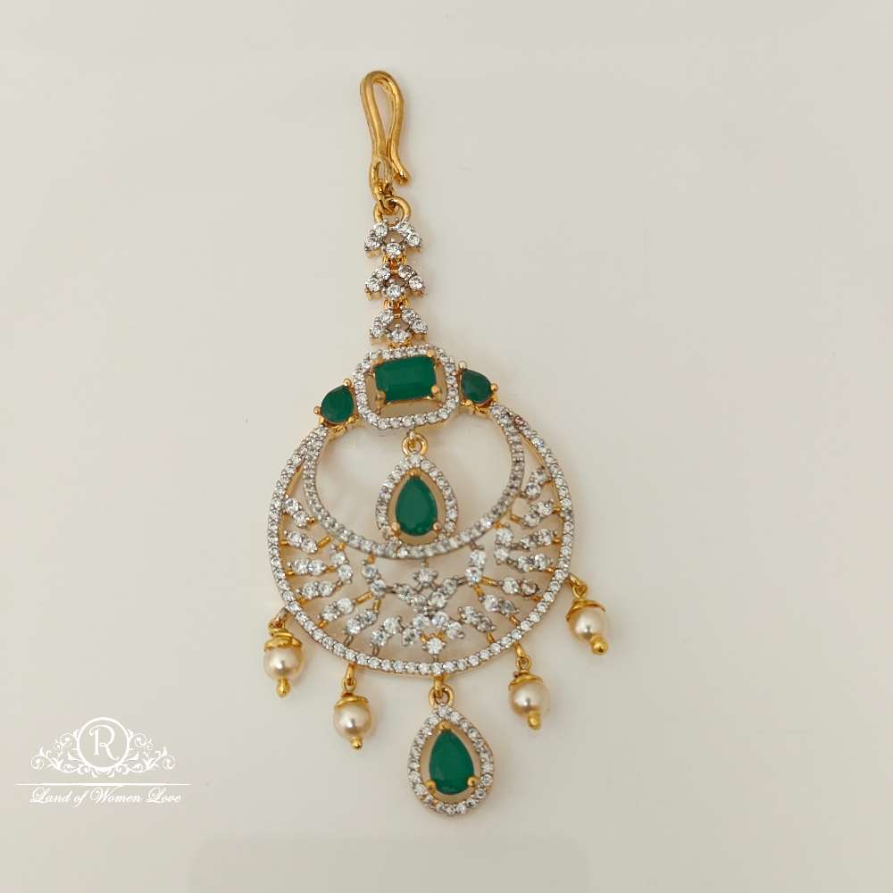 silver diamond replica design cz-stones tikkas-rccp38 cz 92.5 silver ramala jewelry / ramala collections