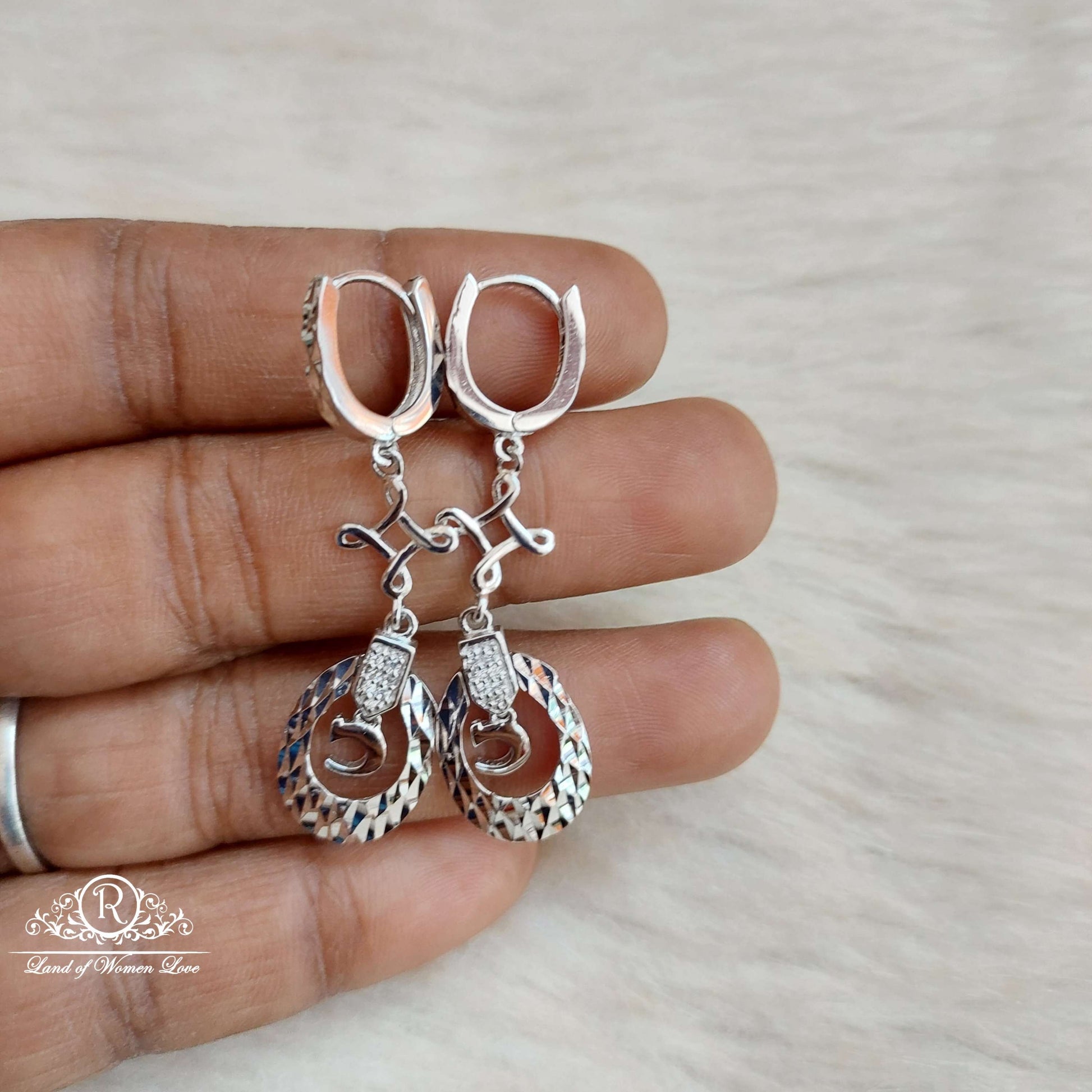 earrings silver hanging earrings-s601 92.5 silver ramala jewelry / ramala collections