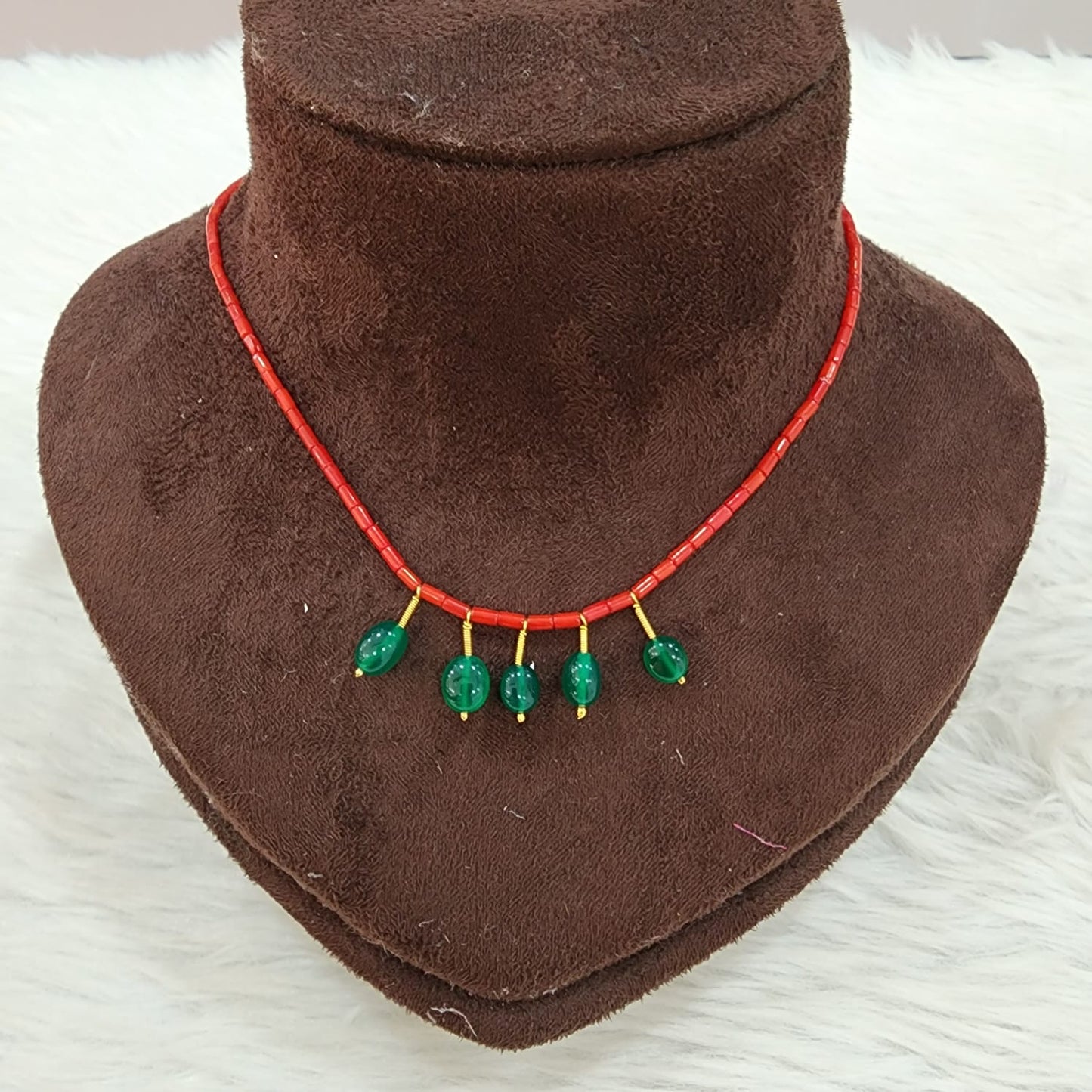 chain silver coral beads chain-h021 coral 92.5 silver ramala jewelry / ramala collections