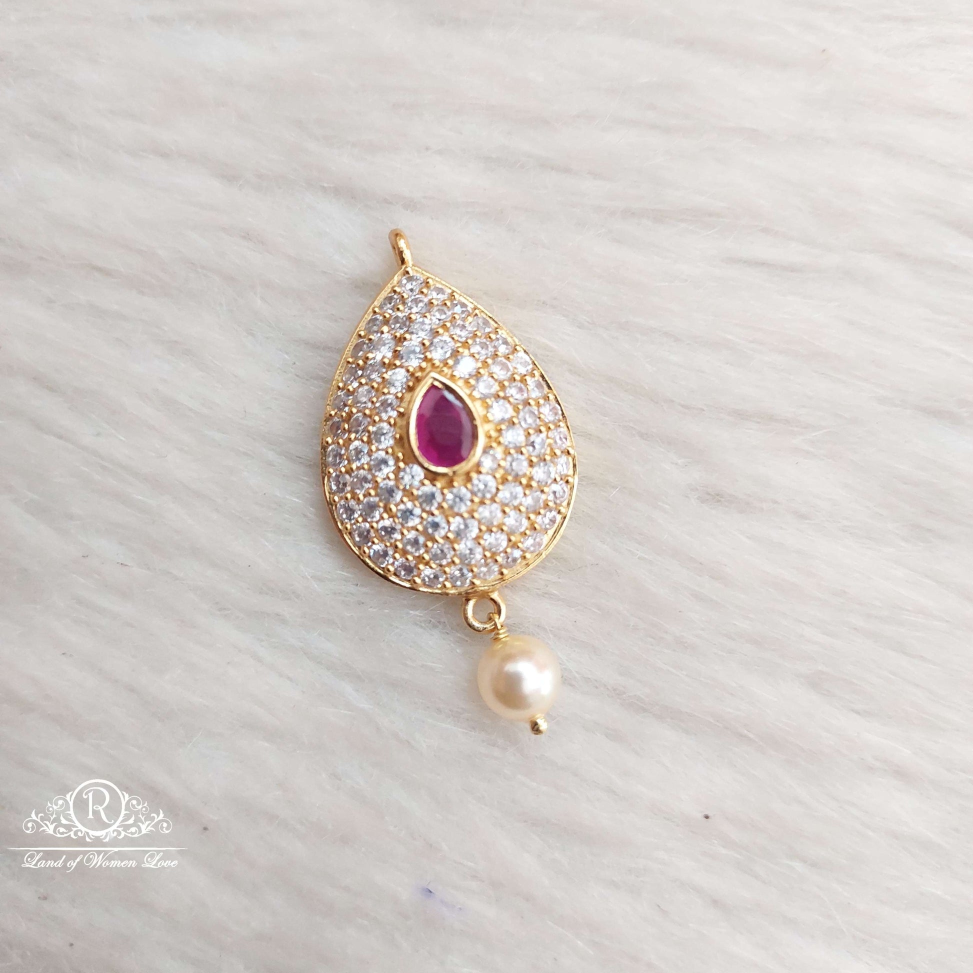 silver cz-stones locket-s907-1 cz 92.5 silver ramala jewelry / ramala collections