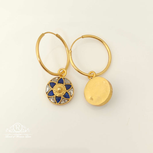 Silver Kundan Stone Design Earrings- RC87-75P58