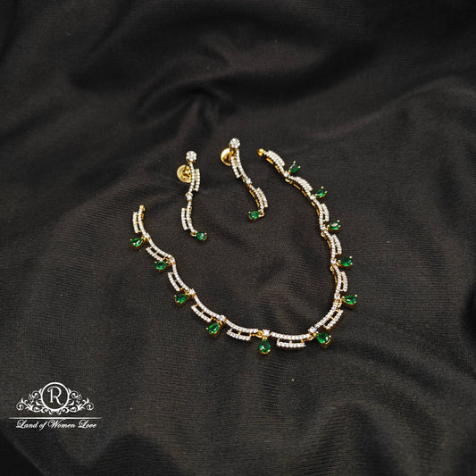 necklace diamond finishing silver necklace set 92.5 silver ramala jewelry / ramala collections