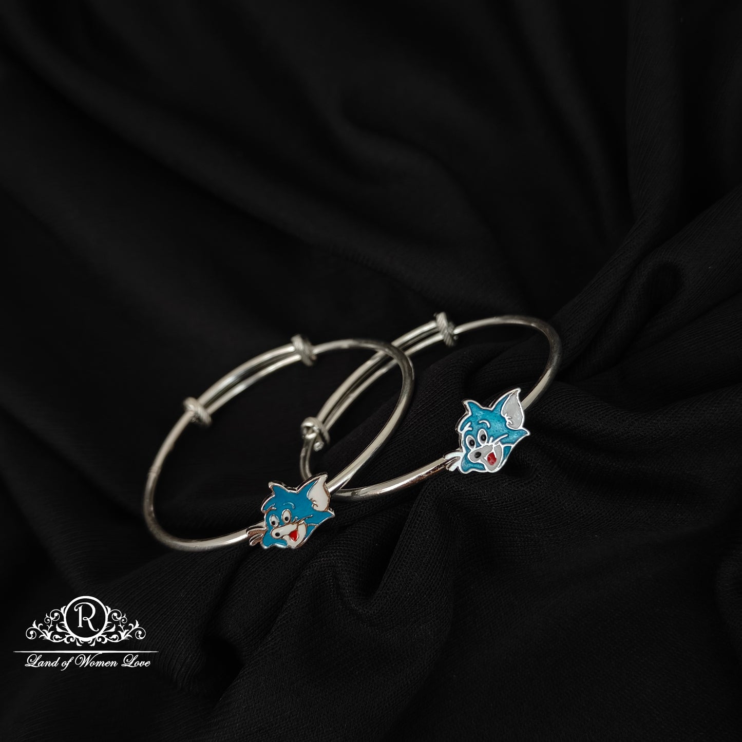 92.5 silver tom cartoon design kids anklets-rc94-22rc1 92.5 silver ramala jewelry / ramala collections