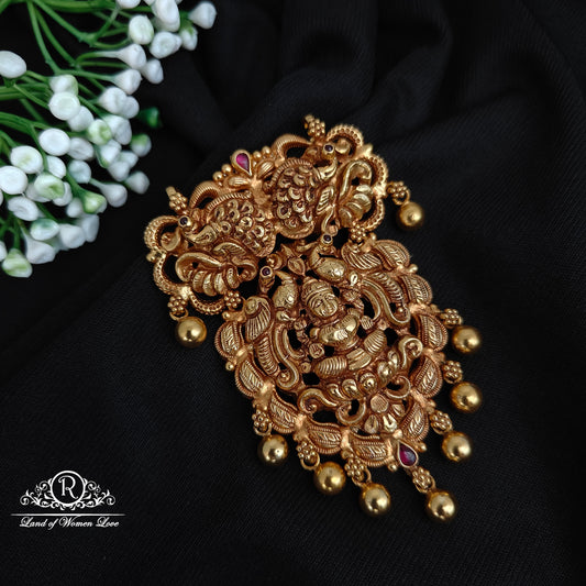 92.5 silver mala locket with lakshmi devi withgold balls hangings -rcp136 92.5 silver ramala jewelry / ramala collections