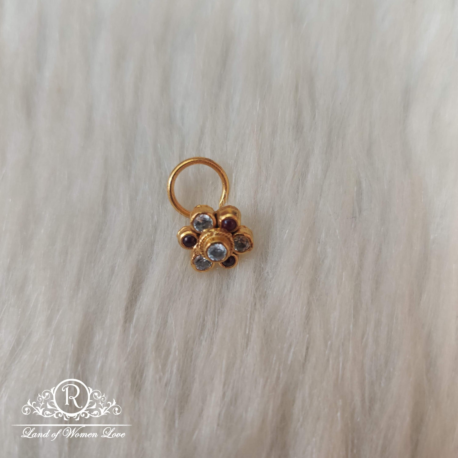 silver nose pins -ra83 92.5 silver ramala jewelry / ramala collections