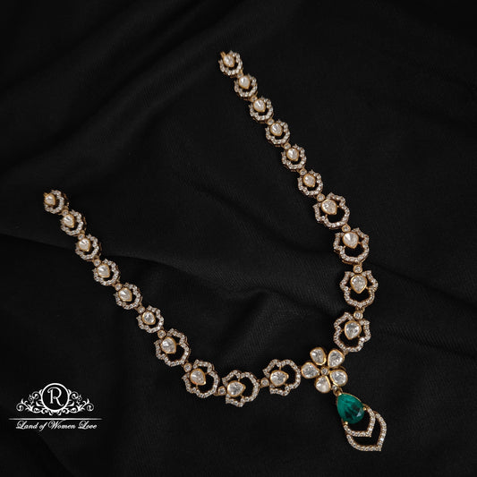 necklace silver moissanite necklace -rcrs20 moissanite 92.5 silver ramala jewelry / ramala collections