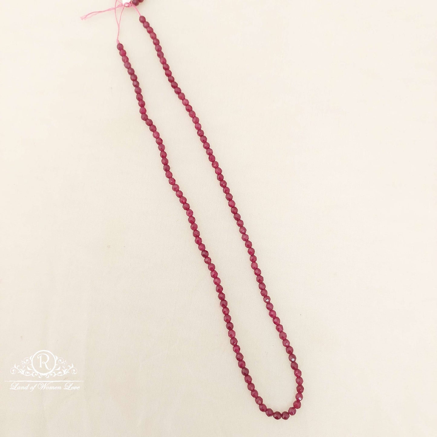 3MM Meroon Cutting Zads Plain Beads-MJ09