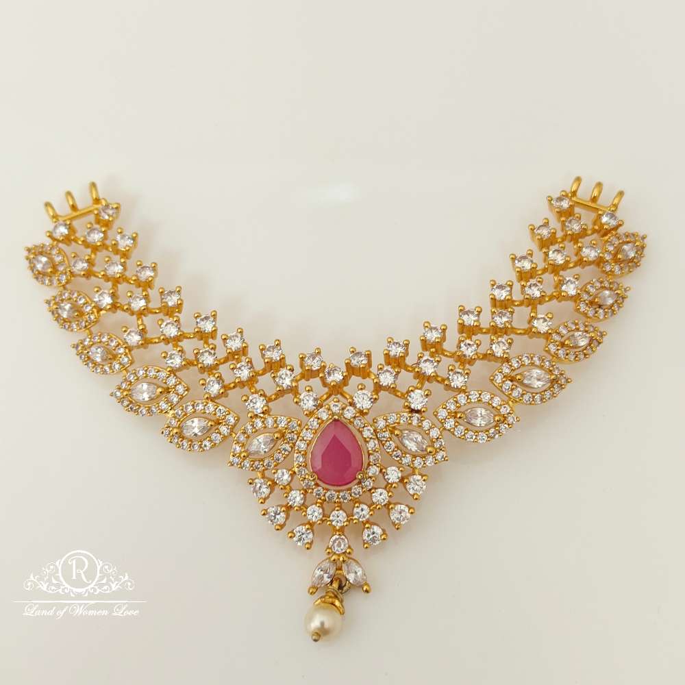 silver white stones mala locket design-rch545 92.5 silver ramala jewelry / ramala collections