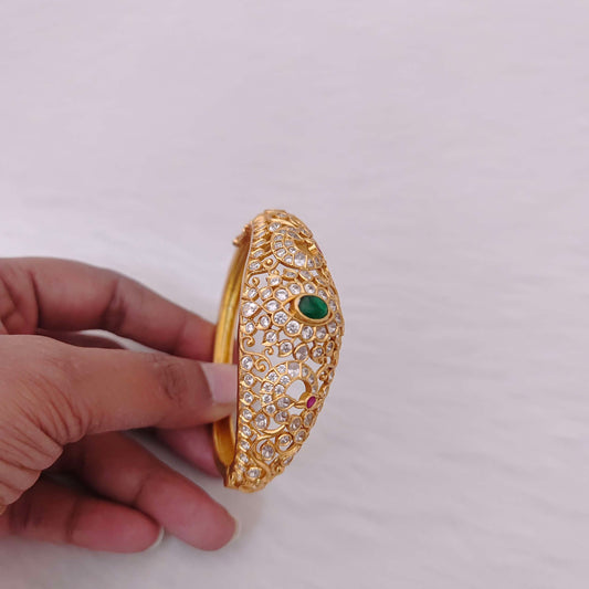 bangle silver white stone kada-rcc152 92.5 silver ramala jewelry / ramala collections