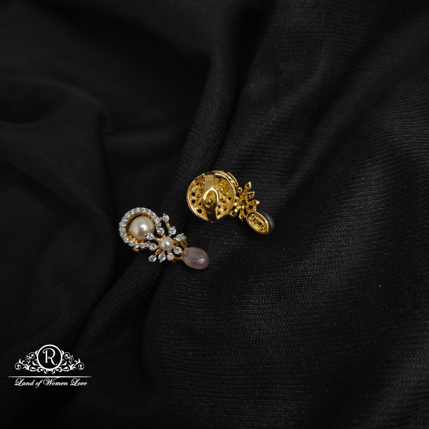 Silver pearl Gem stone necklace-RCCP257